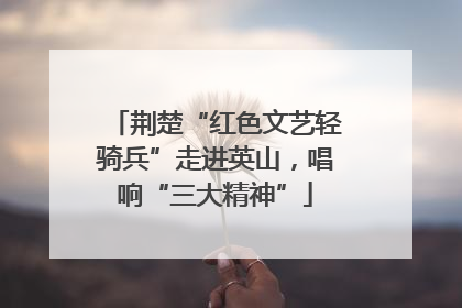 荆楚“红色文艺轻骑兵”走进英山，唱响“三大精神”
