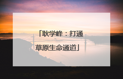 耿学峰：打通草原生命通道