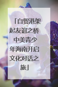 自贸港架起友谊之桥 中美青少年海南开启文化对话之旅