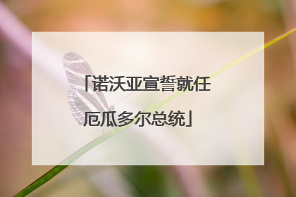 诺沃亚宣誓就任厄瓜多尔总统