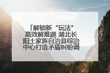 解锁新“玩法” 高效解难题 湖北长阳土家族自治县综治中心打造矛盾纠纷调处“终点站”