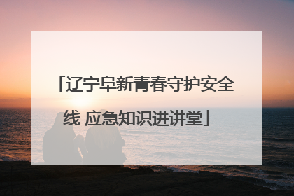 辽宁阜新青春守护安全线 应急知识进讲堂