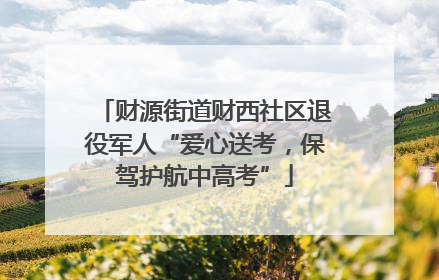 财源街道财西社区退役军人“爱心送考，保驾护航中高考”