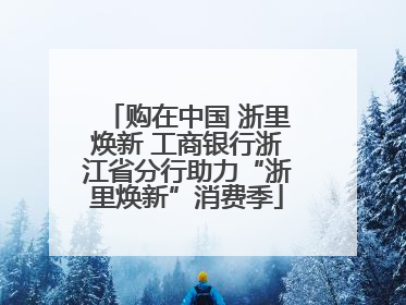购在中国 浙里焕新 工商银行浙江省分行助力“浙里焕新”消费季