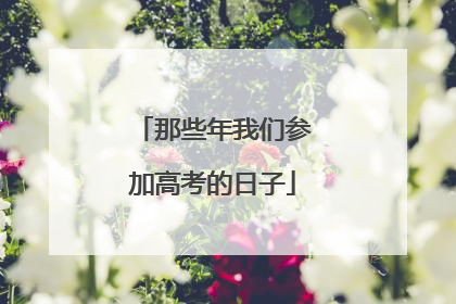 那些年我们参加高考的日子