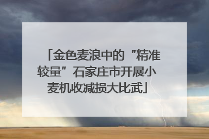 金色麦浪中的“精准较量”石家庄市开展小麦机收减损大比武