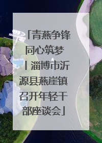 青燕争锋 同心筑梦丨淄博市沂源县燕崖镇召开年轻干部座谈会