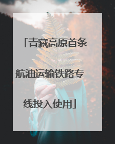 青藏高原首条航油运输铁路专线投入使用