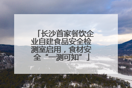 长沙首家餐饮企业自建食品安全检测室启用，食材安全“一测可知”