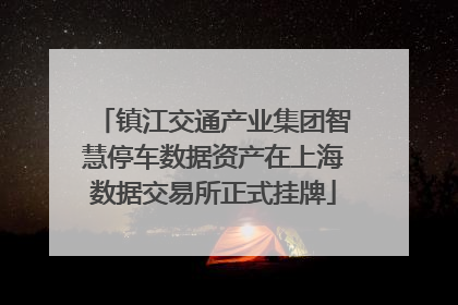 镇江交通产业集团智慧停车数据资产在上海数据交易所正式挂牌