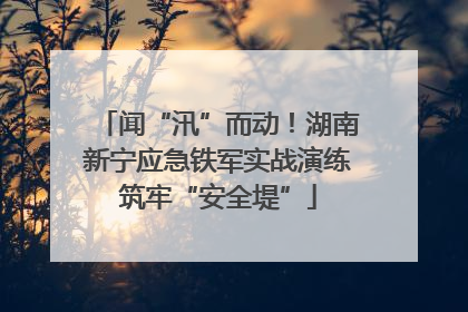 闻“汛”而动！湖南新宁应急铁军实战演练筑牢“安全堤”