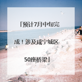 预计7月中旬完成！涉及咸宁城区50座桥梁