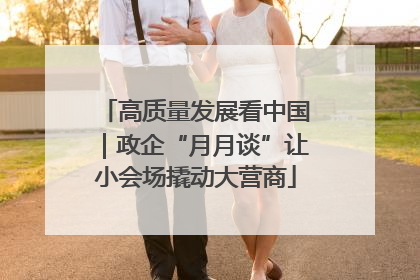 高质量发展看中国｜政企“月月谈”让小会场撬动大营商