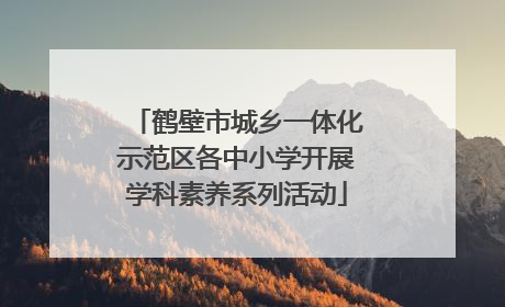 鹤壁市城乡一体化示范区各中小学开展学科素养系列活动
