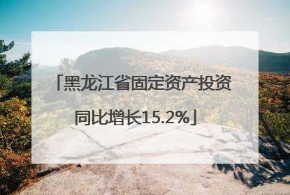 黑龙江省固定资产投资同比增长15.2%