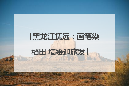 黑龙江抚远：画笔染稻田 墙绘迎旅发