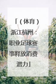 （体育）浙江杭州：职业足球赛事释放消费潜力