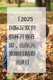 2025国际足联世俱杯开赛在即，山东元素期待精彩亮相