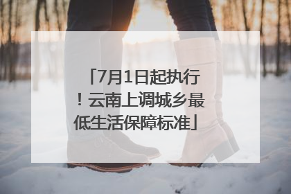 7月1日起执行！云南上调城乡最低生活保障标准