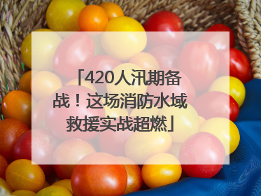 420人汛期备战！这场消防水域救援实战超燃