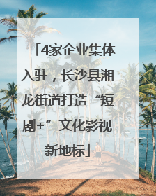 4家企业集体入驻，长沙县湘龙街道打造“短剧+”文化影视新地标
