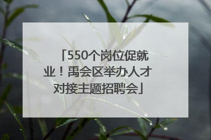 550个岗位促就业！禹会区举办人才对接主题招聘会