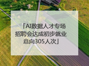 AI数据人才专场招聘会达成初步就业意向305人次