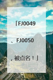 FJ0049、FJ0050，被点名！